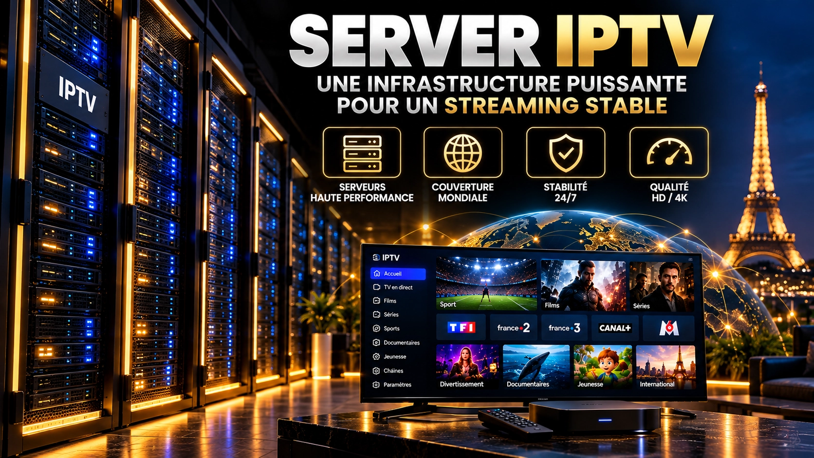 Infrastructure d’un server IPTV utilisée pour la diffusion en streaming